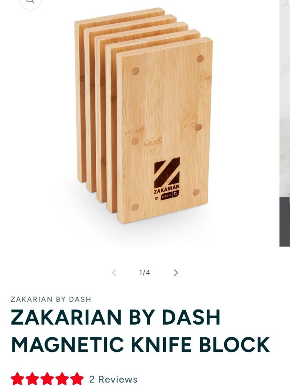 Zakarian Magnetic Knife Block